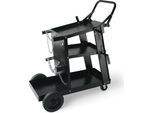 Carrello Di Saldatura - 3 Ripiani - Carrello Di Saldatura Max. 168-181 Kg - Carrello Per Attrezzature Di Saldatura Con 2 Portabombole - Ideale Per Saldatura Manuale, Saldatura Ad Arco Schermata Da Gas, Saldatura Ad Arco Di Argon.