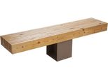 Panchina Da Giardino Casa Padrino - Panchina Da Parco Colori Naturali / Marrone 180 Cm