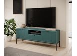 Armadio Rtv Verde Bottiglia Con Telaio Nero, 154X39X56 Cm, Moderno, Per Soggiorno, Con Cassetto