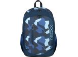 Neoxx Zaino Della Scuola Con Scomparto Per Laptop Flow School Backpack Camo Nation Blu