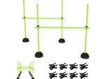 Set Di Bastoni Da Salto Per Agilità Yuenfong, Bastoni Da Allenamento Per Condizionamento, Ostacoli Di Coordinazione, Dribbling E Agilità (Verde Brillante)
