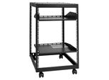 Rack Server 15U Con Montaggio Indipendente O A Parete, Profondità Regolabile Da 15''A 40'', Telaio Aperto, Rack Av A 4 Colonne Con Rotelle - Rack Server Di Rete Per L'intera Infrastruttura It