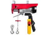 Argano Elettrico A Fune 125-250 Kg - Altezza Di Sollevamento 12 M - Argano A Fune Motorizzato 510W - Motore In Rame - Blocco Puleggia 10M/Min - Paranco Con Telecomando A Filo - Paranco A Fune A Catena