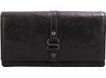 Spikes & Sparrow Pelle Portafoglio Gayle Wallet Rfid Black Nero