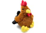 Onwomania Peluche In Tessuto Animale Pollo Gallo Uccello Fattoria 25Cm Marrone