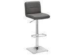 Sedia Da Bar Casa Dolce Genia 42X49X86-106 Cm, Grigia, Imbottita, Girevole E Regolabile In Altezza, Portata 120 Kg