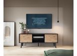 Armadio Moderno Rtv 154 Cm Nero Con Legno Mdf