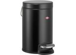 Wesco Kosmetikeimer 113, BadmüLleimer, Abfalleimer, Stahlblech Pulverbeschichtet, Schwarz Matt, 3 Liter, 113022-73