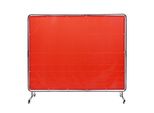 Tenda Per Saldatura - Tenda Protettiva 1,8 X 2,4 M In Vinile Ignifugo Con 4 Ruote Girevoli E Protezione Uv A 6 Livelli - Coperta Per Saldatura Rossa.