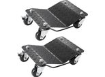 Carrello Portagomme Portatile - 2 Pezzi Da 1400 Kg Di Carico Per Veicoli Elettrici Di Emergenza - Carrello Portagomme A 4 Ruote - Carrello Mobile E Robusto In Acciaio - Portagomme - Adatto Per Auto, Moto, Pick-Up Ecc.