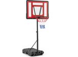 Costway Canestro Da Piscina Per Esterno, Supporto Per Pallacanestro 115-135Cm Regolabile In Altezza Con Supporto E Ruote
