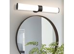 Zmh Specchio Luce Bagno Led Lampada Da Parete-8W Bagno Specchio Lampada Luce Bianca Neutra Colore 4000K Nero Specchio Armadio Illuminazione 40Cm