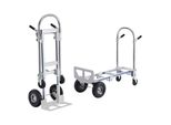 Carrello Portasacchi Pieghevole 2 In 1 Capacità Di Carico 249/363 Kg Carrello Di Trasporto In Lega Di Alluminio E Acciaio Al Carbonio - Carrello Portasacchi ↔ Carrello A Pianale Carrello Per Operazioni Di Carico E Trasporto All'interno E All'esterno Di Edifici