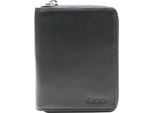 Esquire Portafoglio Silk 02 Zip Around Wallet Black Nero