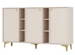 Cassettiera Larga Iros 1 - Beige / Oro
