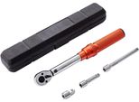 Chiave Dinamometrica 1/4" - Set Di Chiavi Dinamometriche Per Bicicletta E Moto 2,3-23Nm - Precisione Di Errore ± 3% - 2 Aste Di Prolunga 127 E 76,2 Mm - Adattatore 1/2-1/4"" - Testa A Cricchetto 72 Denti Regolabile"