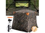 Vevor, Nascondiglio Da Caccia, Nascondiglio Da Terra Trasparente A 270°, Nascondiglio Da Caccia Per Cervi Pop-Up Per 4-5 Persone Con Borsa Per Il Trasporto, Tenda Da Caccia Portatile E Resistente, Rete Trasparente Unidirezionale