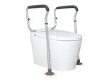 Ausilio Per Wc Con Bracciolo - Regolabile In Altezza 45-55 Cm / 67-77 Cm - Portata Fino A 136 Kg - Robusti Maniglioni Per Wc - Sollevatore Per Sedile Wc - Maniglione Per Wc