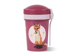Awave® La Scuola Degli Animali Magici Tazza Per Muesli Da Portare Via 540 Ml Rpet | Rosso Bacca, Rabbat
