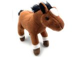 Onwomania Peluche In Tessuto Animale Cavallo Cavalla 24Cm Marrone