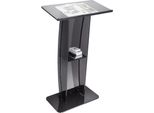 Leggio A Leggio - Con Ampia Superficie Di Lettura E Ripiano Portaoggetti - Scrivania In Piedi Per Chiesa, Scuola E Ufficio - Podio Nero Con Capacità Di Carico Di 30 Kg - 685X330X1198 Mm.