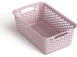 Cestino Portaoggetti 5L Con Manici - Senza Bpa - Organizzatore ( 30 X 20 X 11 Cm / Rosa ) - Cestino Per Bagno Cucina Camera Da Letto, Cestino Per La Casa