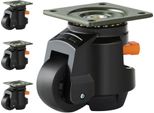 Ruote Di Livellamento - Ruota Regolabile In Nylon Montata Su Piastra - 2200 Lbs - Set Di 4