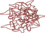 100Pcs Modellato Clip Di Carta Rosso Triceratops Forma Metallo Processo Galvanico Luce Clip Di Carta Portatile Per Il Documento