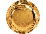 Vassoio Rotondo D'oro 20Cm A Forma Di Ventaglio A Forma Di Onda In Acciaio Inox Vassoio Rotondo D'oro Piatto Di Caramelle D'oro Per Feste Matrimonio Casa