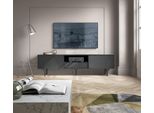 Armadio Rtv 180 Cm, Nero Grafite, Design Moderno, 1 Cassetto