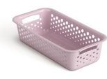 Cestino Portaoggetti 0,7L Con Manici - Senza Bpa - Organizzatore ( 20 X 10 X 5 Cm / Rosa ) - Cestino Per Bagno Cucina Camera Da Letto, Cestino Per La Casa