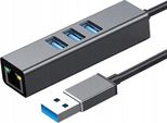 Adattatore Per Computer Co2, Hub 3.0 , 3 Porte Usb 3.0 Ethernet Rj45 Gigabit, Per Windows, Macos, Linux 0113