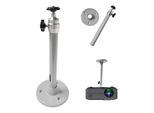 Supporto A Soffitto Per Proiettore, 18 Mm, Universale, Regolabile, Supporto A Soffitto Per Proiettore, Supporto Per Microproiettore, Argento