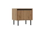 Comodino Tiril - Rovere Evoke / Nero