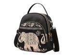 Camerazar Zaino Piccolo Da Donna Borsa A Tracolla 2In1 Zaino Nero Da Città