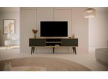Mobile Rtv Moderno In Rovere Artisan & Amp; Black 160 Cm, Stile Scandinavo - Design Elegante