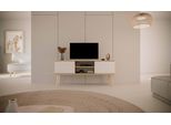 Mobile Rtv Moderno Oak Artisan &Amp; Bianco 120 Cm, Stile Scandinavo - Design Elegante