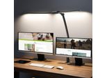 Lampada Da Tavolo A Led Da 24W 74Cm Morsettibile Dimmerabile 5 Temperature Di Colore Protezione Occhi Regolabile Lampada Da Tavolo Per Ufficio, Lettura, Studio