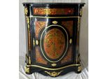 Casa Padrino Cassettone Barocco Boulle Con Piano In Marmo Nero / Rosso / Oro - Mobili Barocchi