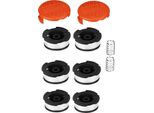 Inf Set Di Bobine Di Ricambio Per Filo Da Taglio Per Black+Decker AF-100 6 Bobine
