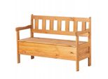 Panca Da Giardino In Legno Kadax Con Schienale 120 Cm Con Box, Terrazza, Balcone, Giardino