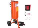 Sandstrahlmeister® - Cassetta Di Sabbiatura Mobile 37 L - Sistema Di Sabbiatura Con Tubo Flessibile Da 2,3 M - Pistola Di Sabbiatura 60-110 Psi - Ideale Per La Rimozione Di Ruggine E Vernice E Per La Rimozione Di Macchie - Lucidatura Di Grandi Superfici