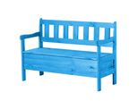 Panca Da Giardino In Legno Kadax Con Schienale 120 Cm Con Box, Terrazza, Balcone, Giardino
