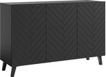 Minio Go For It, Cassettiera, Credenza In Piedi Loket 3 Ante, 120 Cm, Nero Grafite