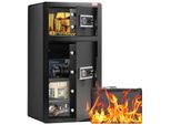Vevor Cassaforte A Portafoglio Ignifuga, Cassaforte A Doppia Porta Da 5,5 Piedi Cubi, 2 Divisori Regolabili In Altezza, Cassaforte Digitale Per Mobili Con Chiave, Codice, Cassaforte Per Denaro Gioielli Oggetti Di Valore, Nero