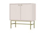 Cassettiera Stretta Iros 3 - Beige / Oro