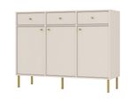 Cassettiera Combinata Iros 2 Con Cassetti E Ante - Beige / Oro