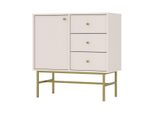 Cassettiera Iros 3 - Beige / Oro