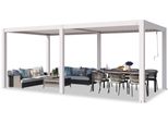 Primeyard Pergola 3X6 M Montanti In Alluminio Bianco Con Tetto A Doghe In Alluminio Gazebo Da Giardino