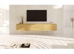 Pensile Moderno Hikora Rtv, Design Minimalista - 3 Ante